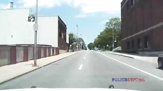 Dashcam Footage Shows A Police Car Flipping Over After A Collision
