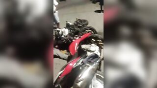 Fatal Motorcycle Head-on Collision In Brazil