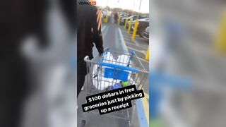 Dishonest Woman Found A Receipt In Front Of Walmart And Went Inside