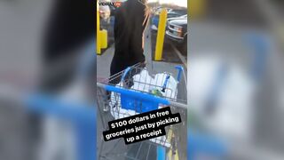 Dishonest Woman Found A Receipt In Front Of Walmart And Went Inside