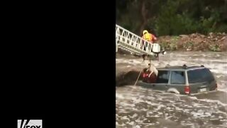 A Driver And His Dog Were Dramatically Rescued From Fast-flowing Water
