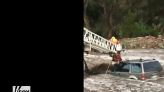 A Driver And His Dog Were Dramatically Rescued From Fast-flowing Water