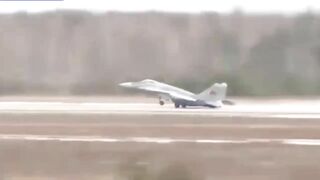 Dramatic Moment: Russian MiG-29 Fighter Jet Catches Fire
