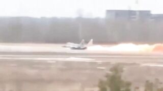 Dramatic Moment: Russian MiG-29 Fighter Jet Catches Fire