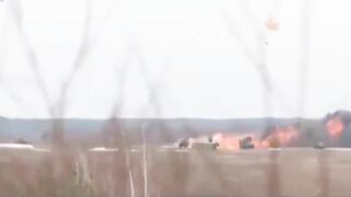 Dramatic Moment: Russian MiG-29 Fighter Jet Catches Fire