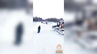 The Driver Sank His Machine Into The Frozen River Bottom