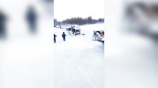The Driver Sank His Machine Into The Frozen River Bottom