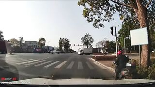 The Driver Fell Down At The Intersection With The Intention Of Committing Suicide