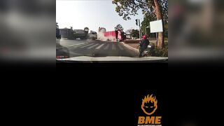 The Driver Fell Down At The Intersection With The Intention Of Committing Suicide