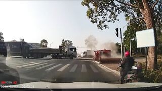 The Driver Fell Down At The Intersection With The Intention Of Committing Suicide