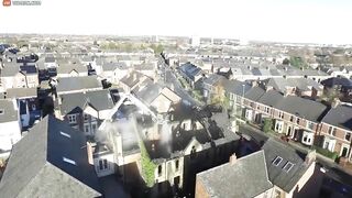 Drone Footage Captures The Aftermath Of A Devastating Fire - Video