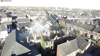 Drone Footage Captures The Aftermath Of A Devastating Fire - Video