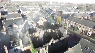 Drone Footage Captures The Aftermath Of A Devastating Fire - Video