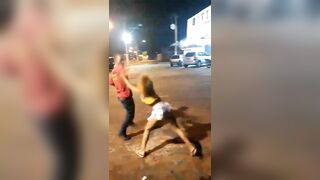 A Drunk Man Hit A Woman On The Street And Got Punished Immediately