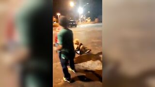 A Drunk Man Hit A Woman On The Street And Got Punished Immediately