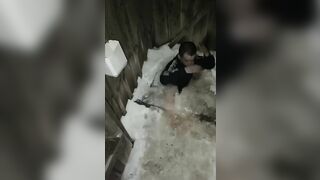 A Drunk Man Fell Into An Outdoor Toilet And Froze All Night