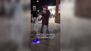 Drunk Tow Truck Scumbag Karen Attacks Woman And Asks For Directions