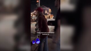 Drunk Tow Truck Scumbag Karen Attacks Woman And Asks For Directions