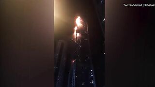 Dubai's 335-meter-high Torch Tower Burned Down