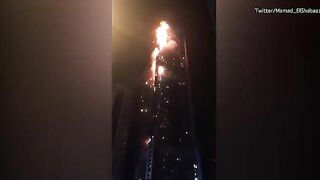 Dubai's 335-meter-high Torch Tower Burned Down