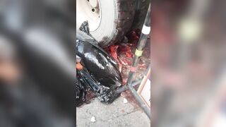 Man Splashed Under Truck