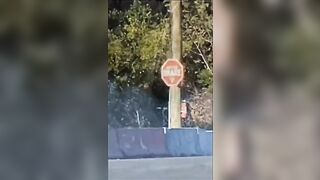 Dude Thought He Was Safe Behind The Barriers At A Car Race