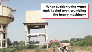 A Falling Water Tank Crushed A Man By Nearly An Inch