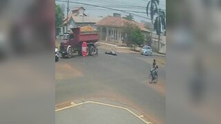 Bicyclist Caught On Fire When Truck Crushed Her