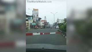 Motorcyclist Torn To Pieces By Train