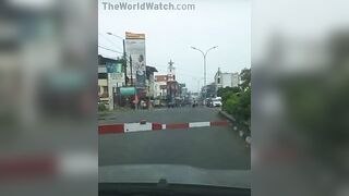 Motorcyclist Torn To Pieces By Train