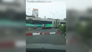 Motorcyclist Torn To Pieces By Train