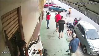 A Woman Suffered Cramps In The Back Seat After The Accident - She Was Not Wearing A Helmet