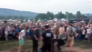 Fire Breather Sets His Own Face On Fire When Performance Goes Wrong