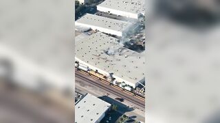 First Video Shows Damage To Warehouse Caused By Plane Crash