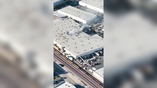 First Video Shows Damage To Warehouse Caused By Plane Crash