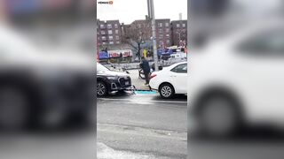 Food Truck Driver In Queens Catches Live Pigeon And Takes It Away