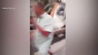 Footage Shows Moments After Barcelona Train Crash