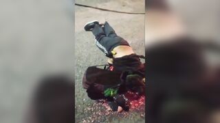 Football Fan's Head Smashed