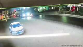 Girl On Motorcycle Gets Run Over - Brutal Accident