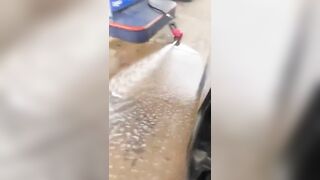 Girl And Gas Station