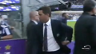 One Guy Gets Angry Because His Team Is Losing And Starts Fighting For The Ball.