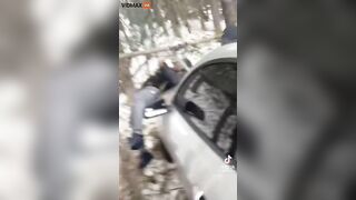 Illegal Street Takeover: Thugs Beat Man With Bronco And Pin