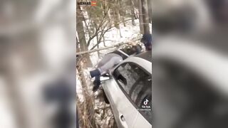 Illegal Street Takeover: Thugs Beat Man With Bronco And Pin