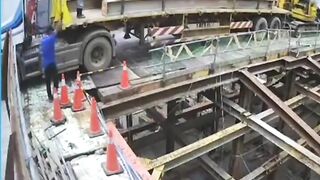 Falling Into The Abyss - Luckily He Was Wearing A Helmet