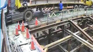 Falling Into The Abyss - Luckily He Was Wearing A Helmet