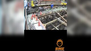 Falling Into The Abyss - Luckily He Was Wearing A Helmet