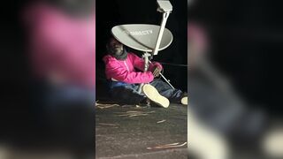 Man Catches Madman On Rooftop