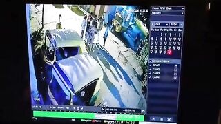 Man Sitting On A Box Of Burning Fireworks