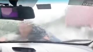 Man Was Stuck In Windshield At 110 Km/h