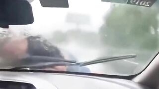 Man Was Stuck In Windshield At 110 Km/h